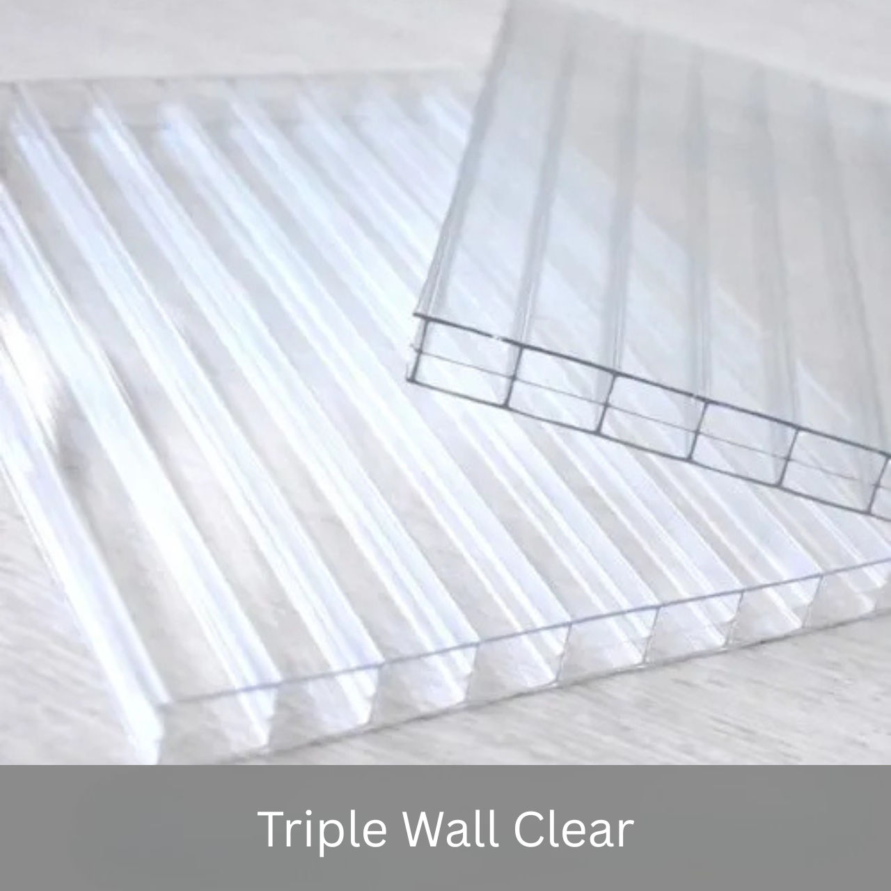 POLY-CARBONATE TRIPLE WALL 12mm CLEAR