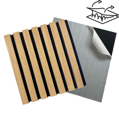Square Acoustic Self Adhesive Panel Teak Color - 20.5" x 20.5" x 25mm - Pack of 2