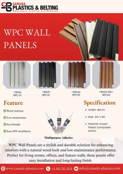 WPC Solid Wall Panels – 18mm | 6.5" x 9ft