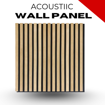 Square Acoustic Self Adhesive Panel Teak Color - 20.5" x 20.5" x 25mm - Pack of 8