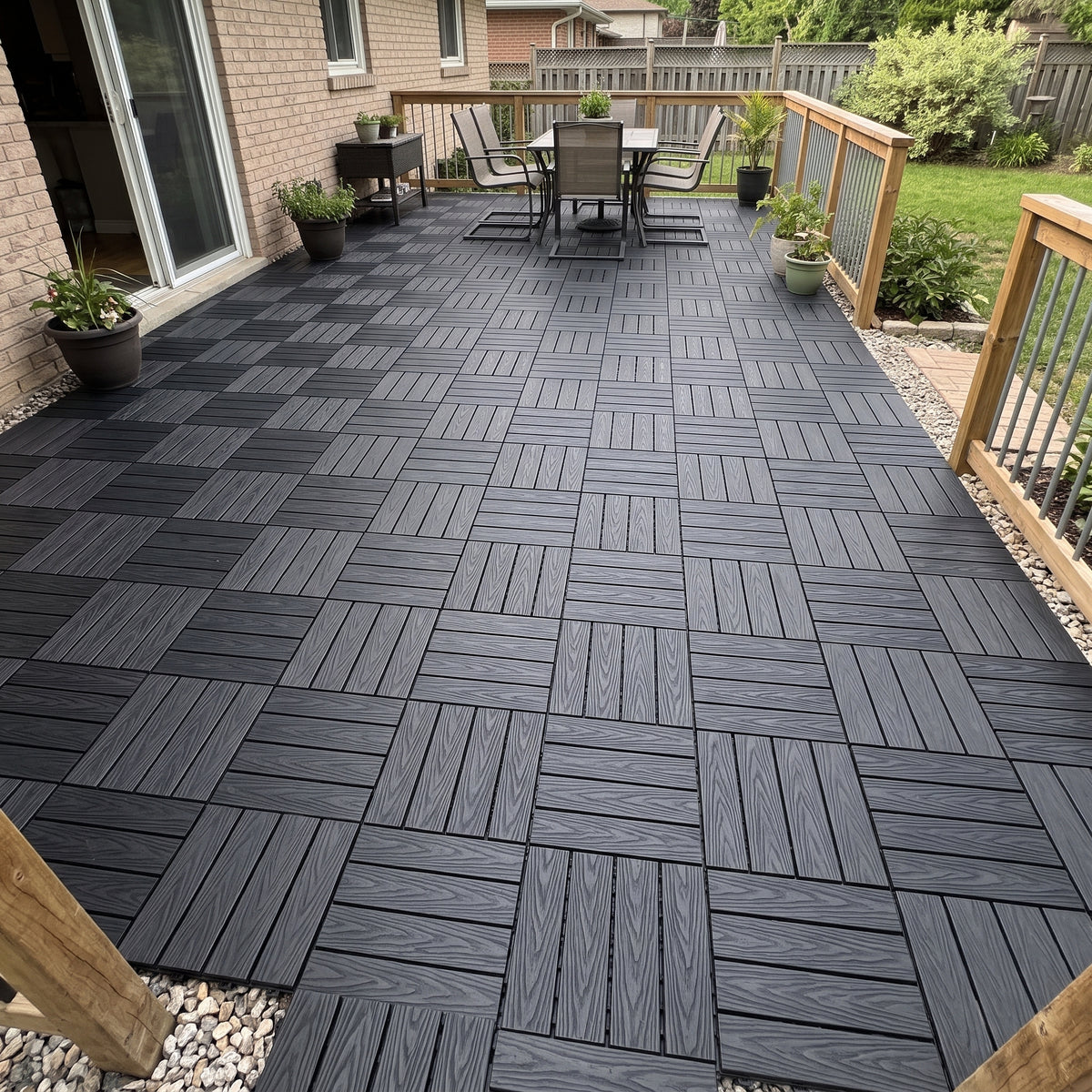 WPC Interlocking Decking Tiles (Box of 10)