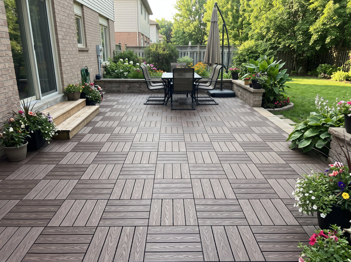 WPC Interlocking Decking Tiles (Box of 10)