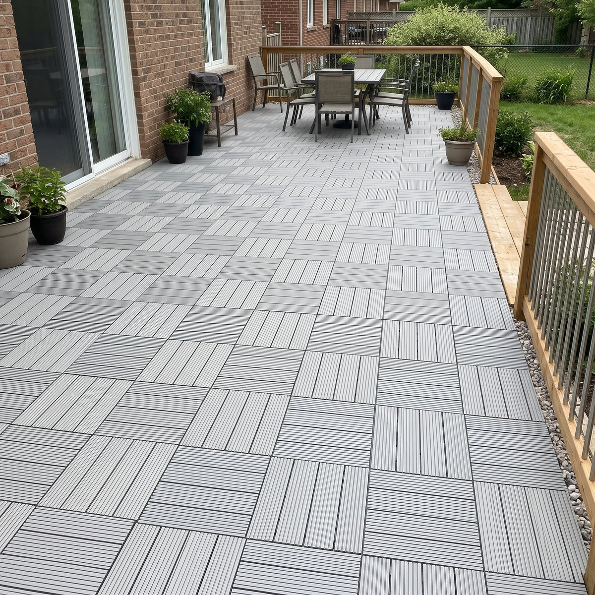 WPC Interlocking Decking Tiles (Box of 10)
