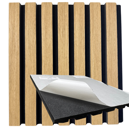 Square Acoustic Self Adhesive Panel Teak Color - 20.5" x 20.5" x 25mm - Pack of 2